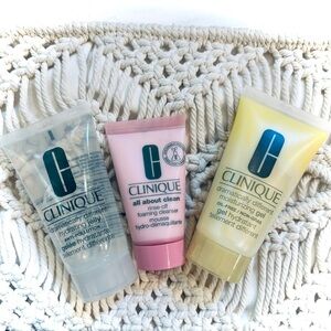 🆕HP🥳 BUNDLE of 3 Clinique Skincare Cleanser & Hydrating Gels